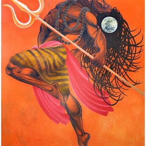 Lord Shiva Natarajan Pose D Handpainted Painting On Canvas Etsy