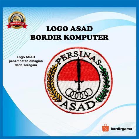 Jual Logo Persinas Asad Bordir Fashion Bed Seragam Beladiri Produksi