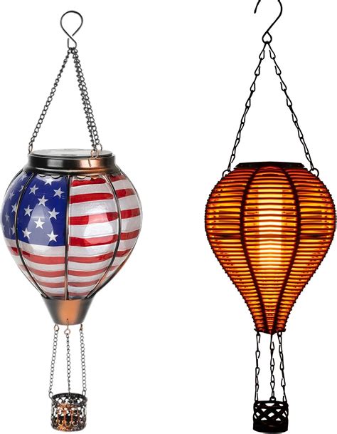 Amazon Pearlstar Hot Air Balloon Solar Lantern With Flickering