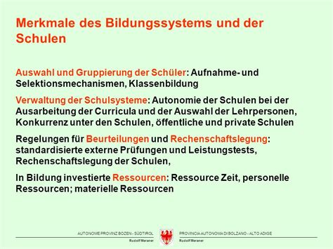 Und Der Einzelnen Schule Ppt Herunterladen