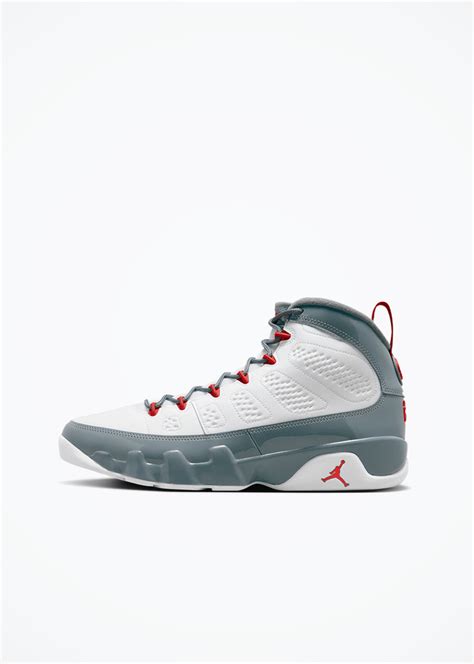 Air Jordan 9 Retro - White/Fire Red-Cool Grey