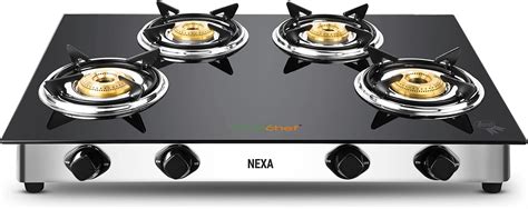 Preethi Blu Flame Stainless Steel Jumbo Max Glass Top Lpg Gas Stove