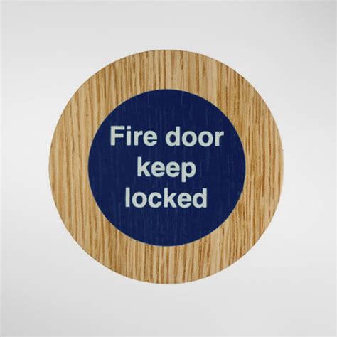 8848 Holt® Self Adhesive Fire Door Keep Locked Sign Allgood