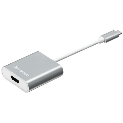 Sandstrøm USB C till HDMI adapter silver Elgiganten Elgiganten