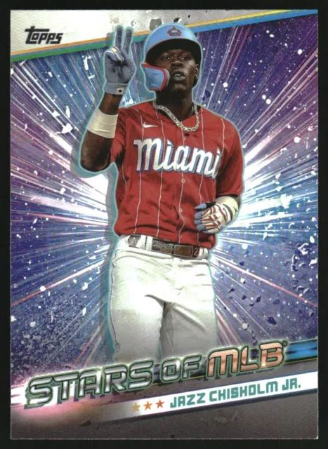 Topps Stars Of Mlb Jazz Chisholm Jr Miami Marlins Smlb Eur