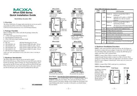 NPort 5200 Series Quick Installation Guide Moxa