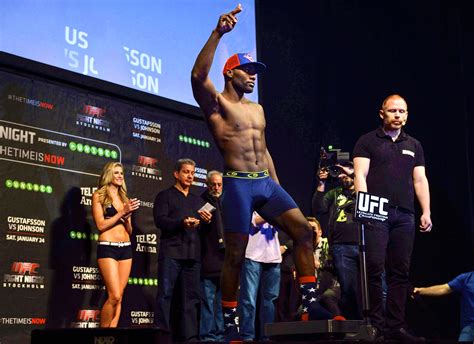 Us Anthony Rumble Johnson Poses During The Weigh In For Saturday S