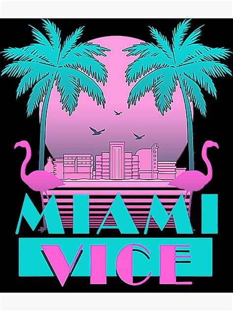 Miami Vice - Retro 80s Design Premium Matte Vertical Poster sold by ...