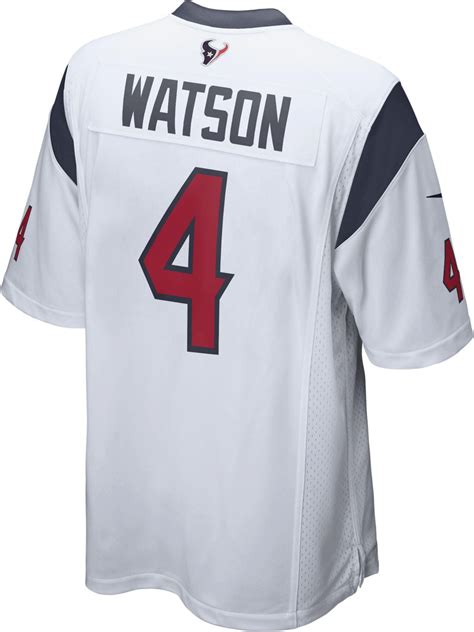 Nike Satin Houston Texans Deshaun Watson 4 Home White Game Jersey For