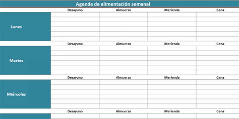 Planificador Semanal Excel Free Imagesee