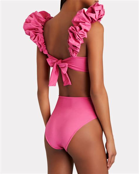 Maygel Coronel Cotta Ruffled High Rise Bikini Set INTERMIX