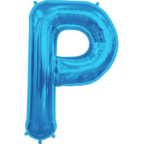 Pallone Lettera P Blu Cm