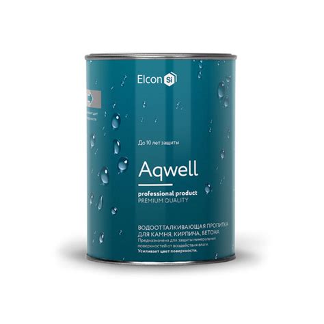 Силиконовая пропитка по камню Elcon Aqwell 0,9 л. с эффектом мокрого ...