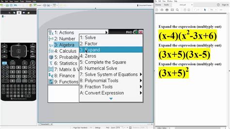 Alg2 Multiplying Polynomials TI NSpire CX CAS YouTube