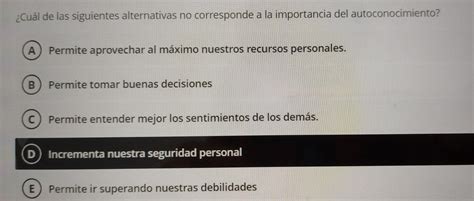 Cuál de las siguientes alternativas no corresponde a la importancia del