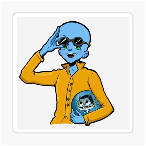 "Young Megamind and Baby Minion" Sticker for Sale by natoraptor | Redbubble