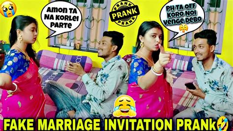 Prank On Wife 😁 Fake Marriage Invitation Prank On Wife 🤣 Prank Gone Wrong 😭 Youtube