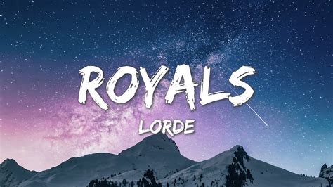 Capa Do Single Royals Lorde