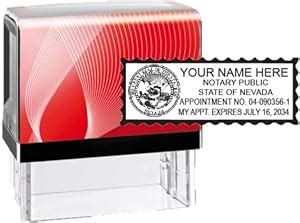 Amazon Hubco Printer Self Inking Notary Stamp Nevada Red