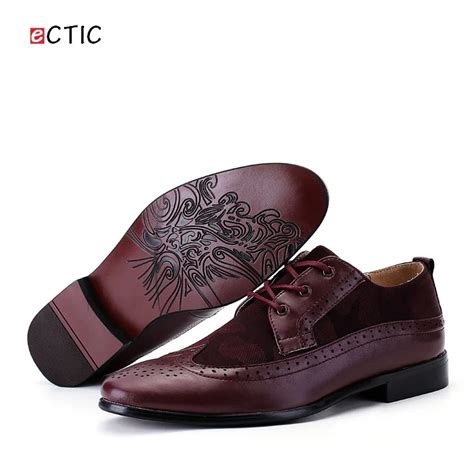 Buy Man Flat Camo Classic Men Dress Shoes Genuine Leather Black Burgundy Red