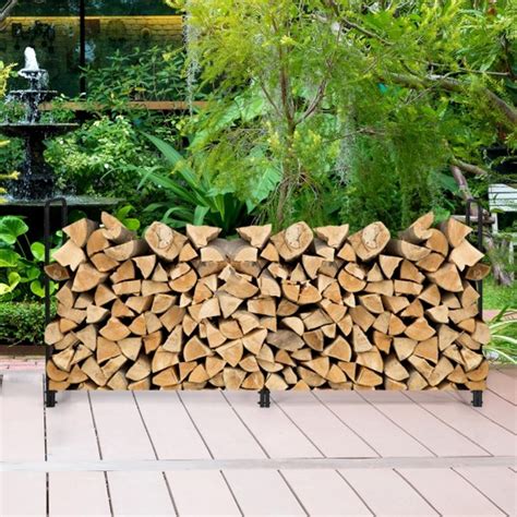 40-inch Tubular Steel Firewood Storage Rack