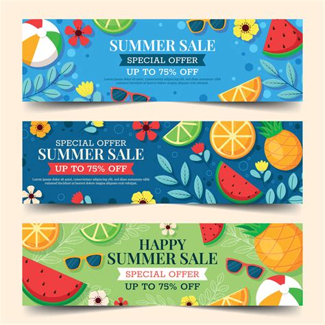 Summer Sale Floral Banner 7533343 Vector Art at Vecteezy