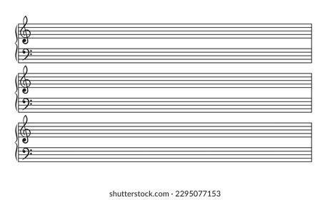 Musical Lines Blank Sheet Illustration Stock Vector (Royalty Free ...