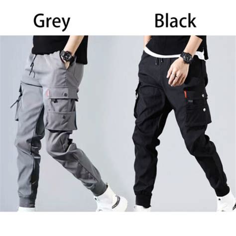 Herren Street Taktische Cargohose Freizeit Jogger Harem Hose Hip Hop