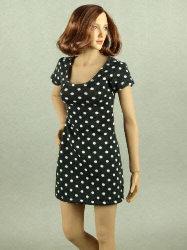 Phicen Tbleague Hot Toys Nt Female White Polka Dots Black Mini Dress Ebay