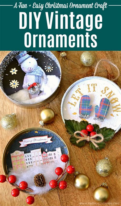 DIY Vintage Christmas Ornaments | Hello Little Home