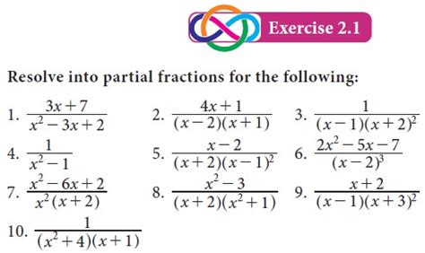 Partial Fractions Introduction Definition Formula Solved Example