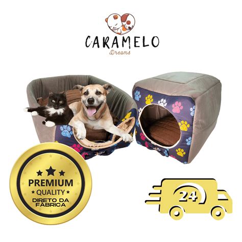 Cama Toca Iglu Em Suede Almofada Tamanho P Para Cachorro E