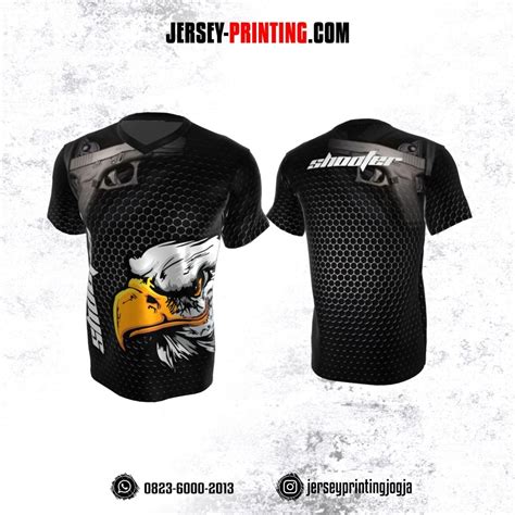 Baju Kaos Jersey Menembak Shooter Shooting Hitam Abu Abu Motif