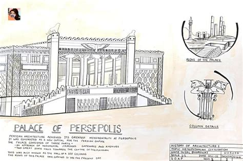 The palace of Persepolis | Architecture rendering, Architecture, Ink