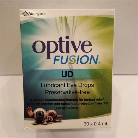 Optive Fusion Lubricant Eye Drops Preservative Free Ud Ml X S