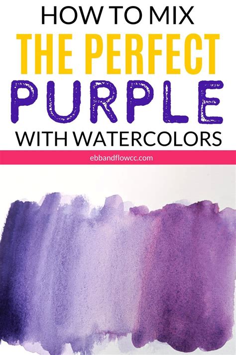 How To Mix Purple Watercolor Purple Watercolor Watercolor Tips