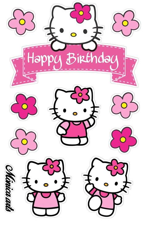 Topper Hello Kitty Hello Kitty Hello Kitty Cake Hello Kitty Birthday