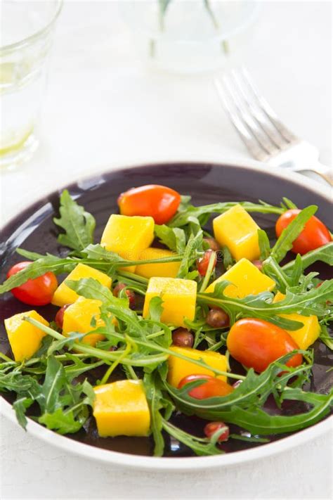 Mango And Rocket Salad Stock Image Image Of Rocket Leaves 23954773