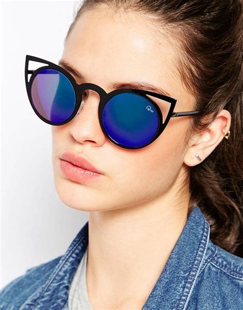 Quay Australia Invader Cat Eye Mirror Sunglasses At Asos