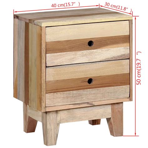 VidaXL Bedside Cabinet Solid Reclaimed Wood VidaXL