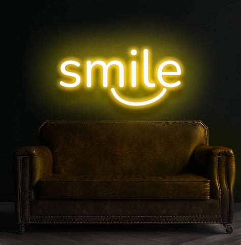 Smile Neon Sign - Radiate Joy with Neon Brilliance – Neon Walls