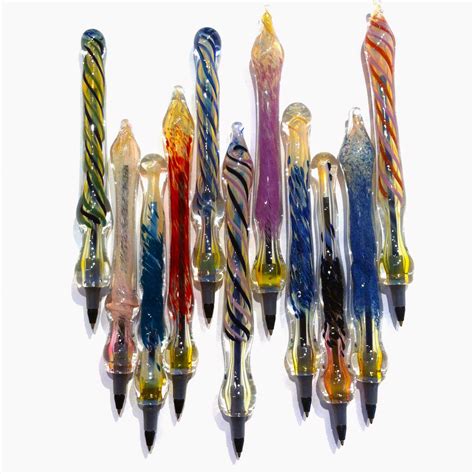 Touchstone Gallery SOLD Hand Blown Glass Pens Chris Barclay