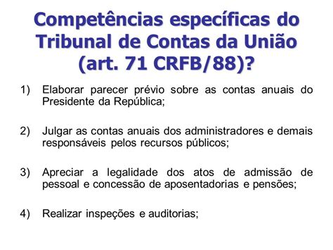 O Controle do Tribunal de Contas da União sobre atos regulatórios ppt