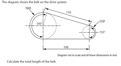 Solved The Diagram Shows The Belt On The Drive System Chegg