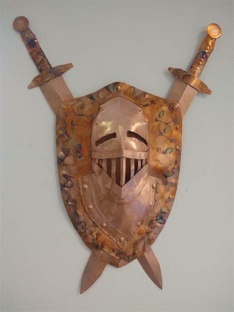 Knight Helmet Shield And Swords Wall Hanging Deshca Designs