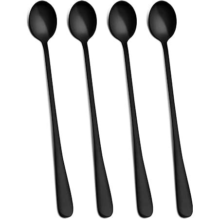 Amazon Hiware Matte Black 9 Inch Long Handle Iced Tea Spoon