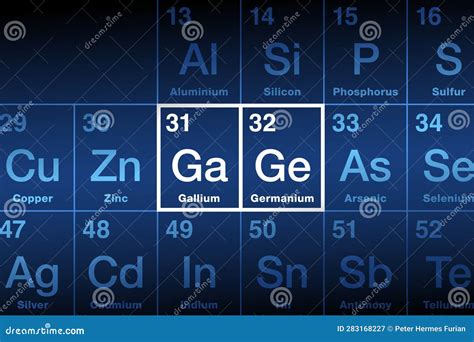 Gallium And Germanium Ga And Ge On Periodic Table Of The Elements