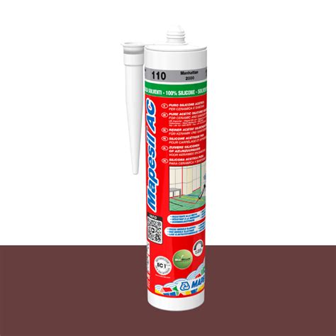 Sanitary Silicone Sealant Mapesil AC 144 Chocolate 310 Ml MAPEI