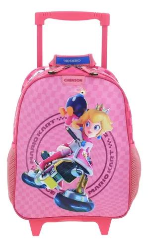 Mochila Chenson Ruedas Ni A Escolar Kinder Princesa Peach