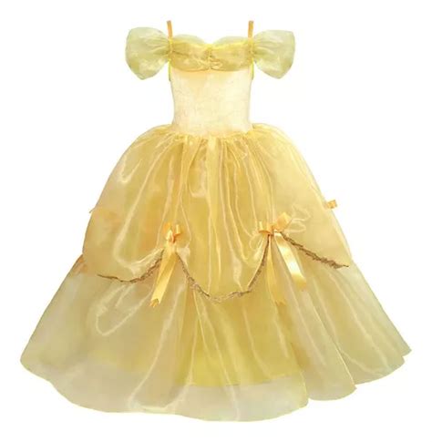 Vestido De Princesa Bella Para Ni A Disfraz Infantil Cuotas Sin Inter S